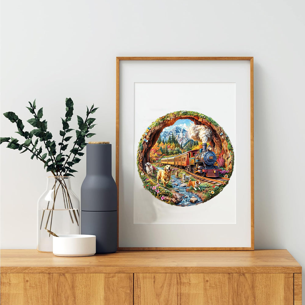KAAYEE unique shape wood puzzle stands out on shelves