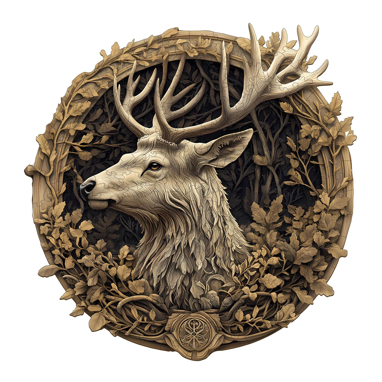 KAAYEE wooden puzzle with 3D deer visual for engaging brain-stimulating play.