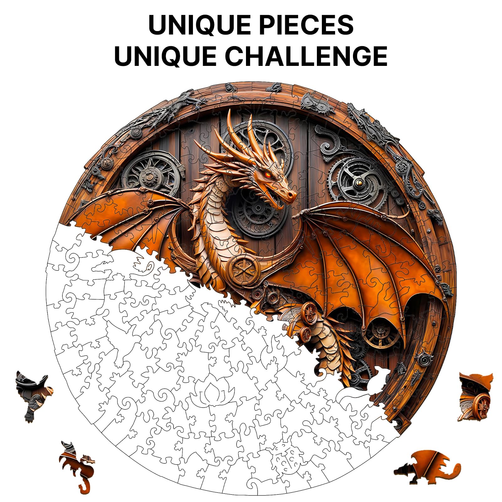 KAAYEE wooden puzzle after completion serves as a unique decorative sculpture.