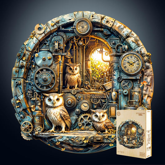 KaayeeWood mechanical owl puzzle in assembly, a stimulating challenge for curious minds