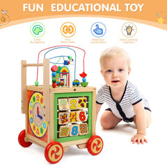 KABENFIS wooden activity cube abacus blocks spark early cognition and pattern recognition