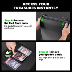 Large capacity supports 110+ 35PT One Touch holders, numerous top loaders, or thousands of cards.