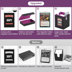 Kabinka Commander deck box display window showcases cards for quick access during matches.
