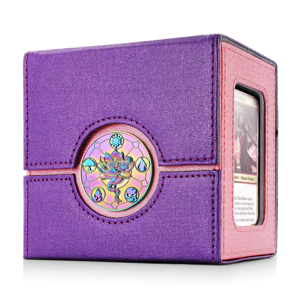 Kabinka Commander deck box with metal emblem elevates premium MTG display.