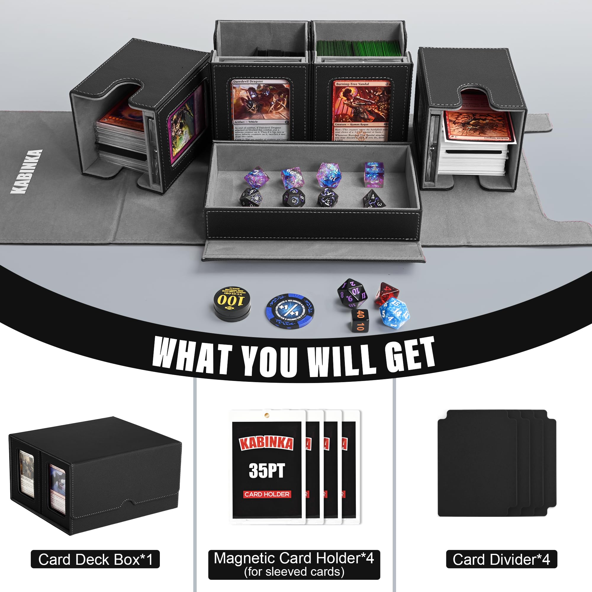 Kabinka Commander Deck Box PU leather exterior resists wear during travel.
