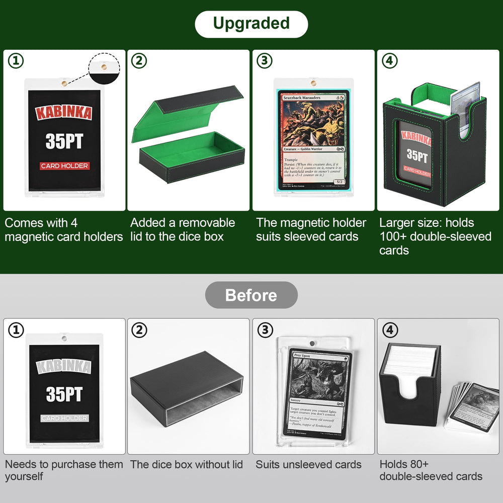 Kabinka dice tray section enables easy access to dice and tokens.