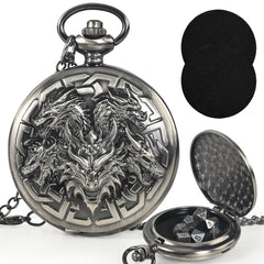 Kabinka DND dice in pocket watch shell for portable gameplay on the go