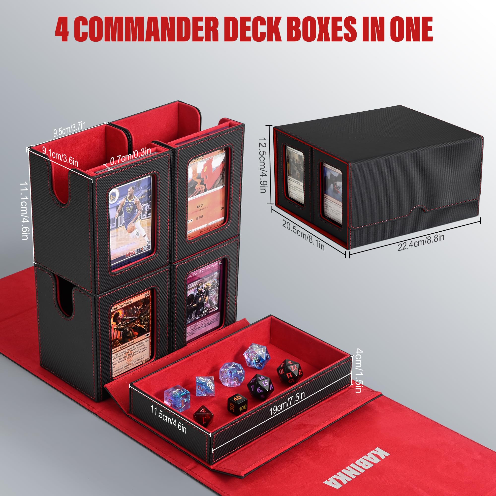 Soft fiber lining protects cards from scratches during transport.