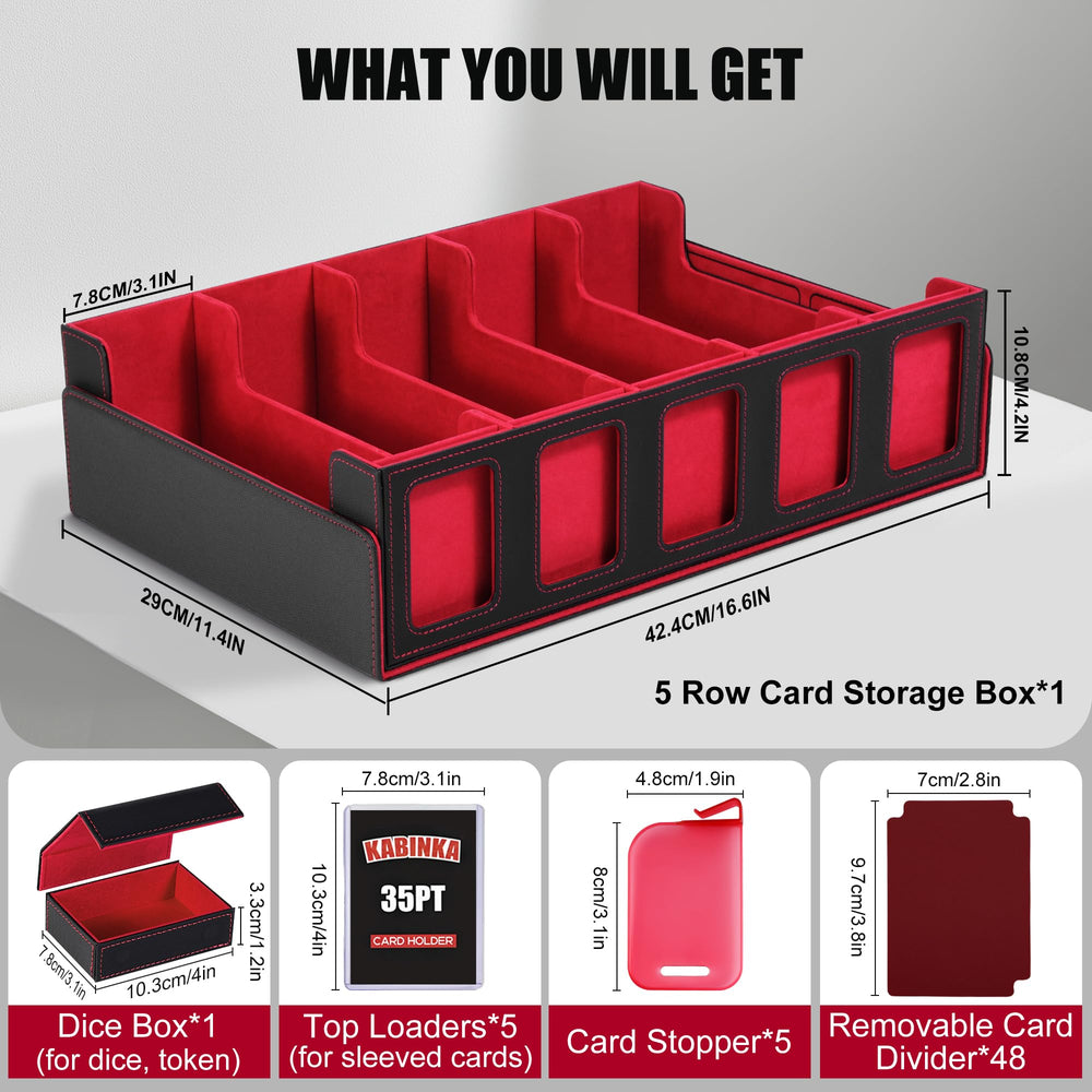 Kabinka top loaders provide sturdy protection for sleeved cards while traveling.