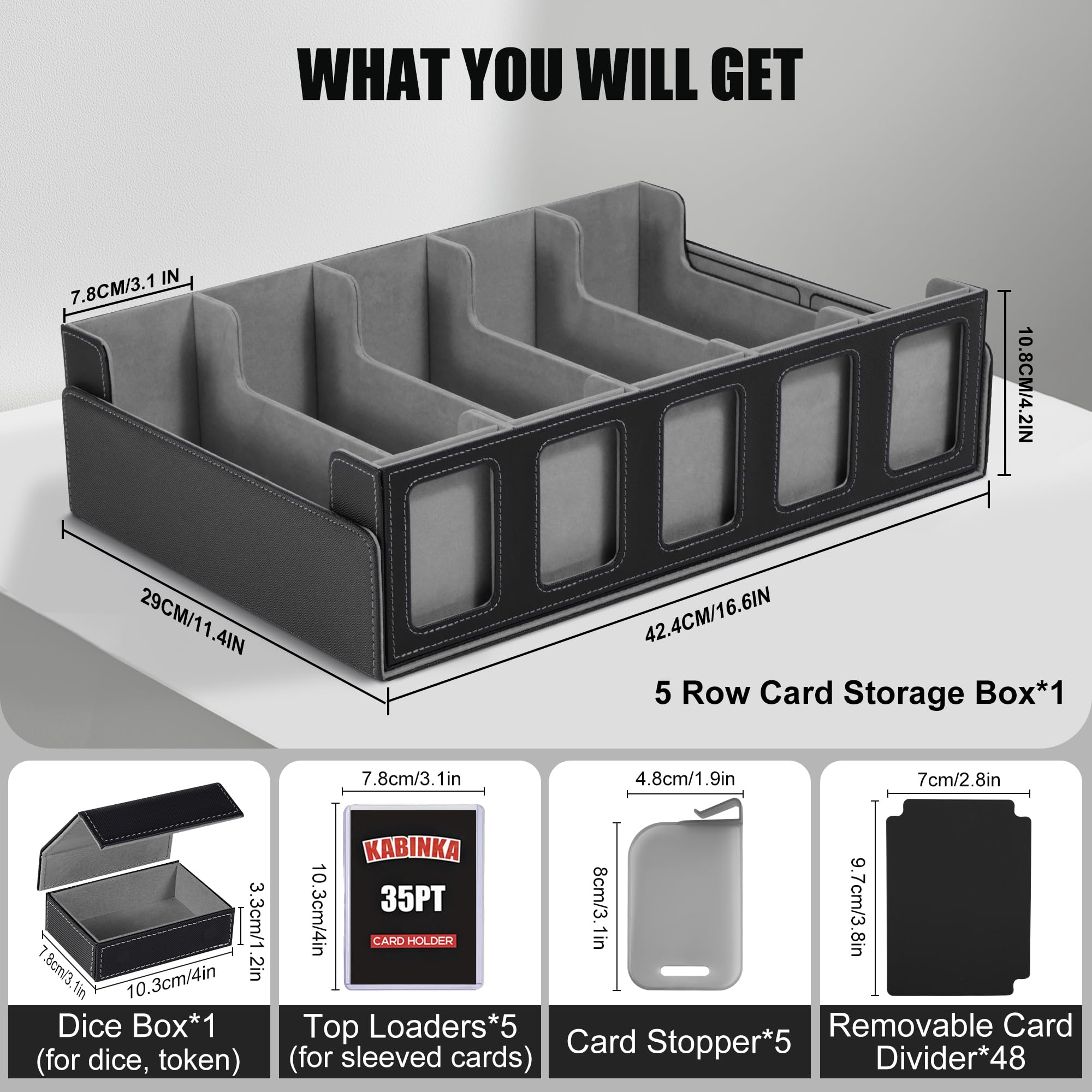 Kabinka storage box magnetic closure keeps lid secure during transport.