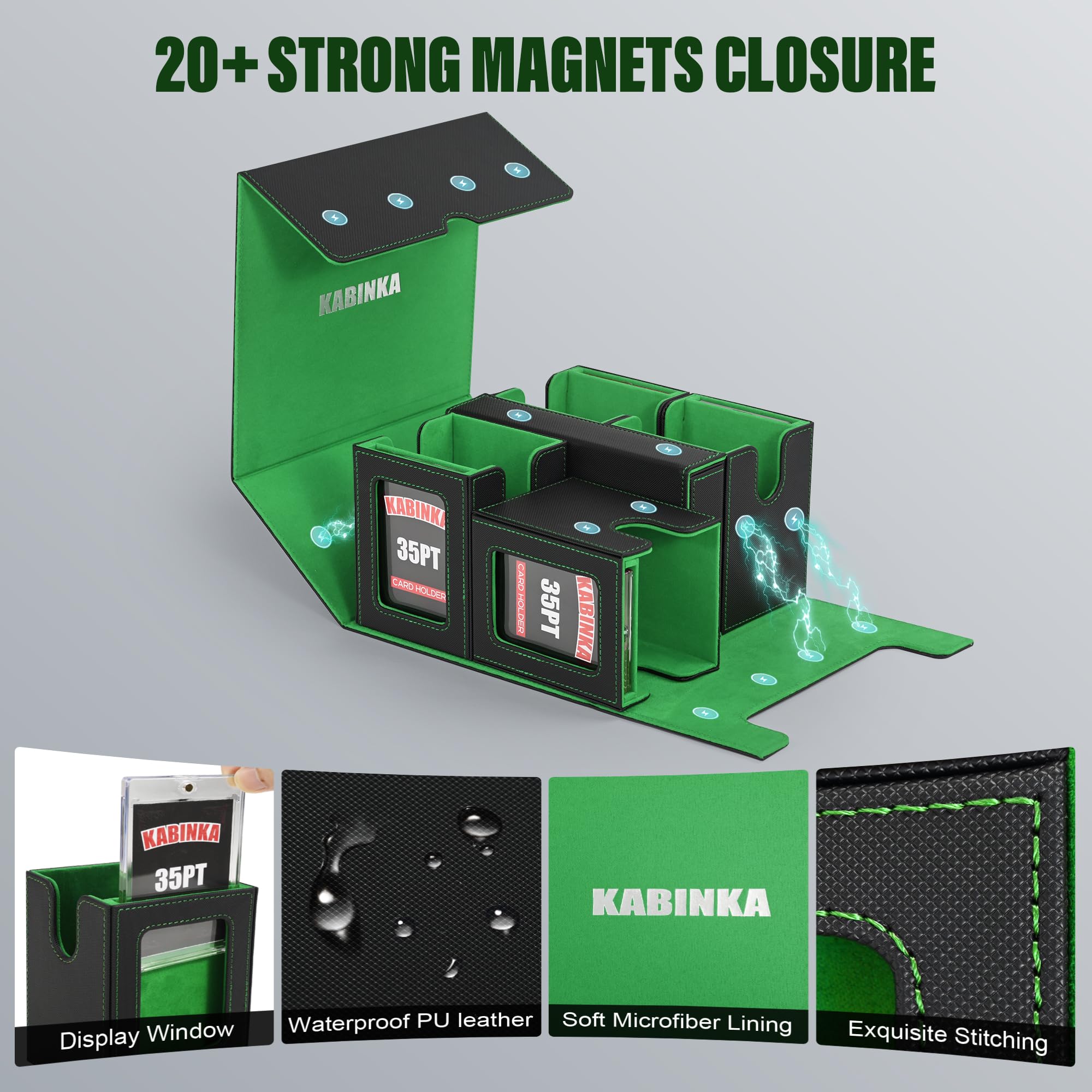 Kabinka waterproof PU leather exterior shields contents during transport.