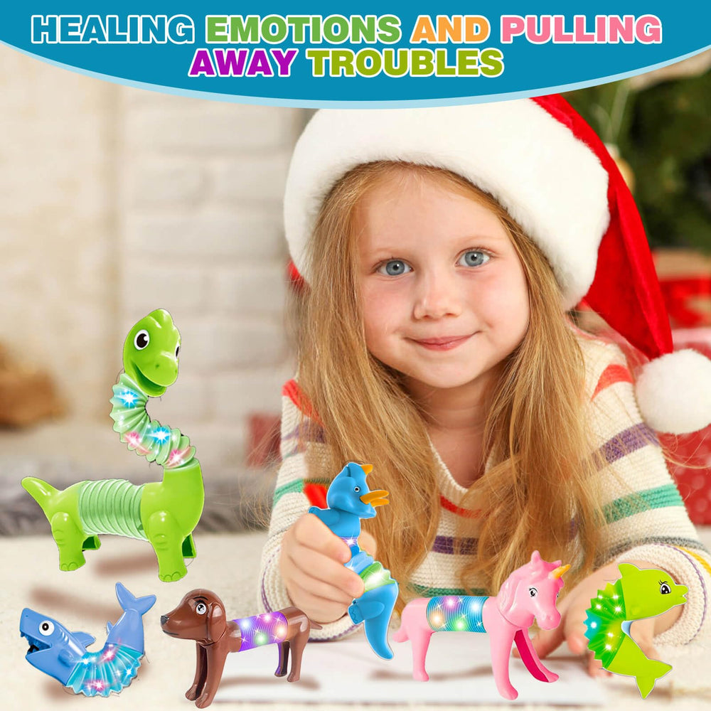 Kabvry LED bear Animal Pop Tube offers durable, flexible fun for kids.