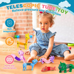 Kabvry Animal Pop Tubes triceratops for fidget-friendly focus on the go.