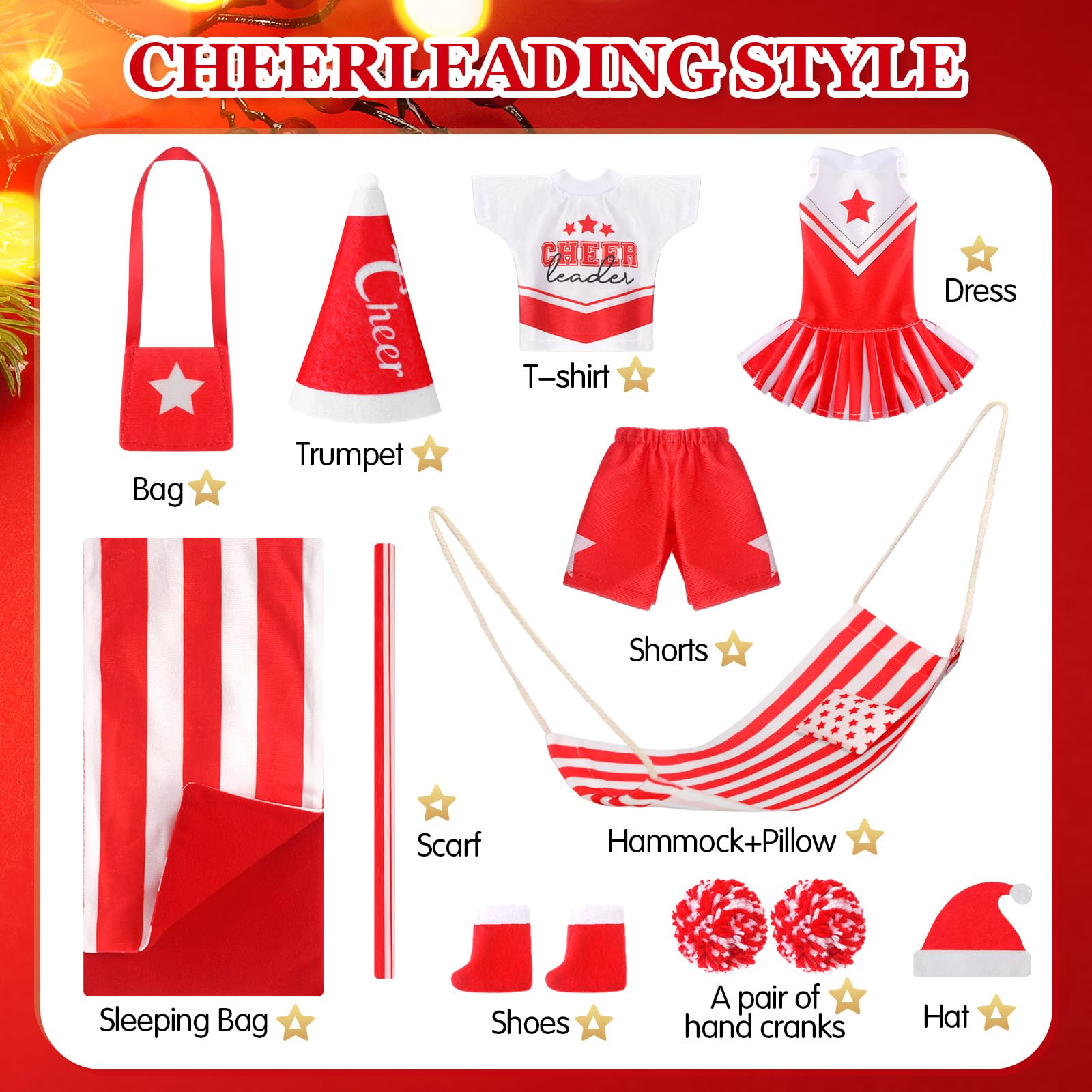 Kacctyen Christmas doll kit top for versatile holiday outfits.