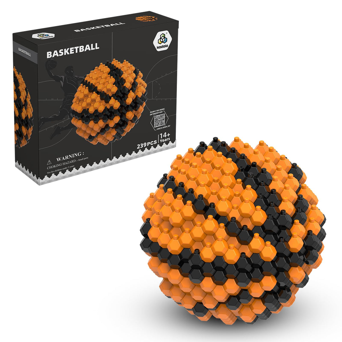 KADELE basketball block-set assembly illustrates a realistic desk decoration with tactile build experience