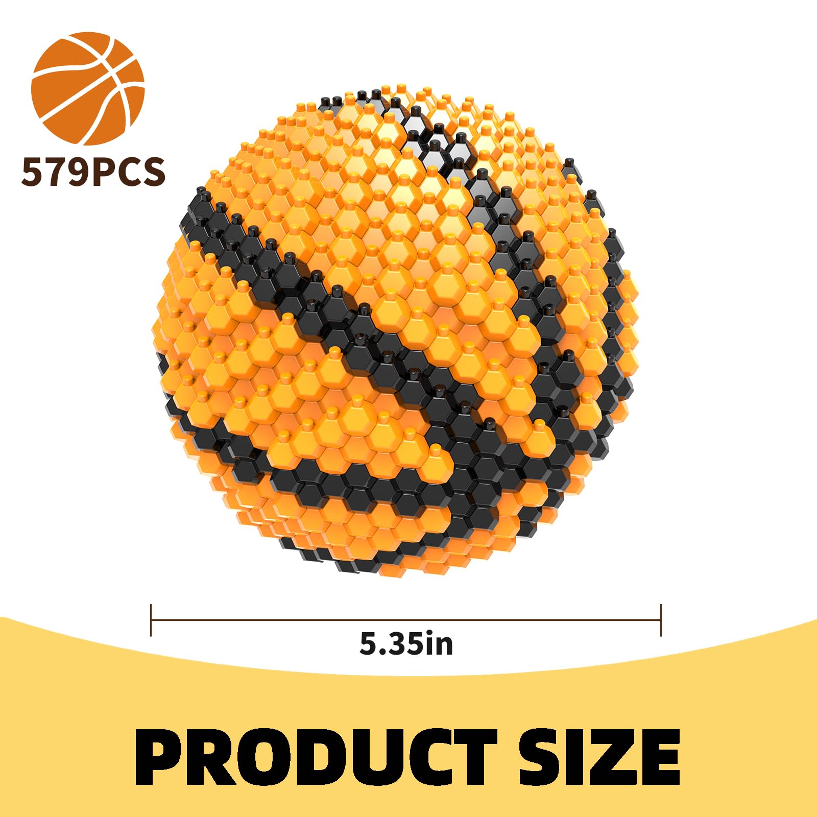 KADELE instruction drawings for the 579-piece basketball set guide assembly.