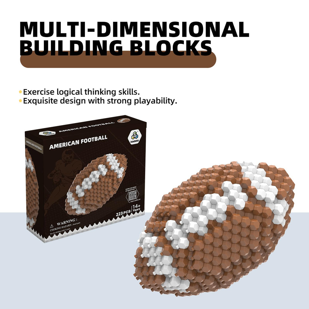 KADELE football block set displayed as desk decor