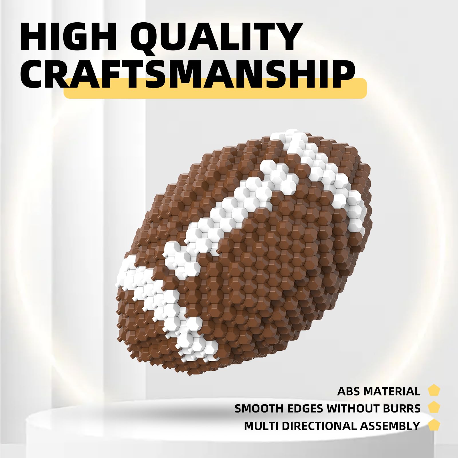 Kadele football block set on a desk for modern decor