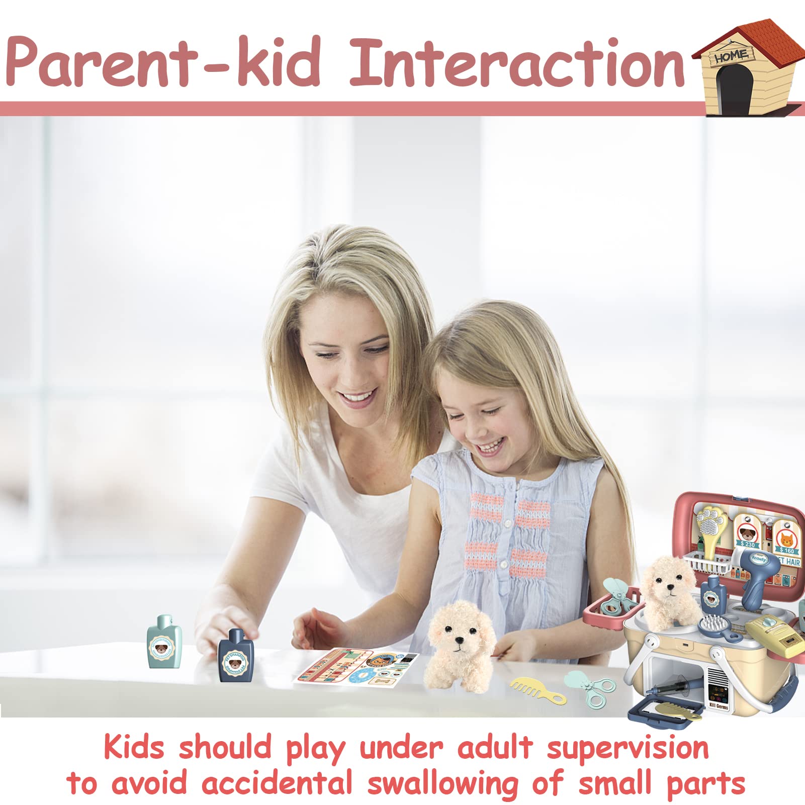KAEGREEL Pet Care Playset syringe for playful checkups and care routines.