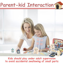 KAEGREEL Pet Care Playset syringe for playful checkups and care routines.