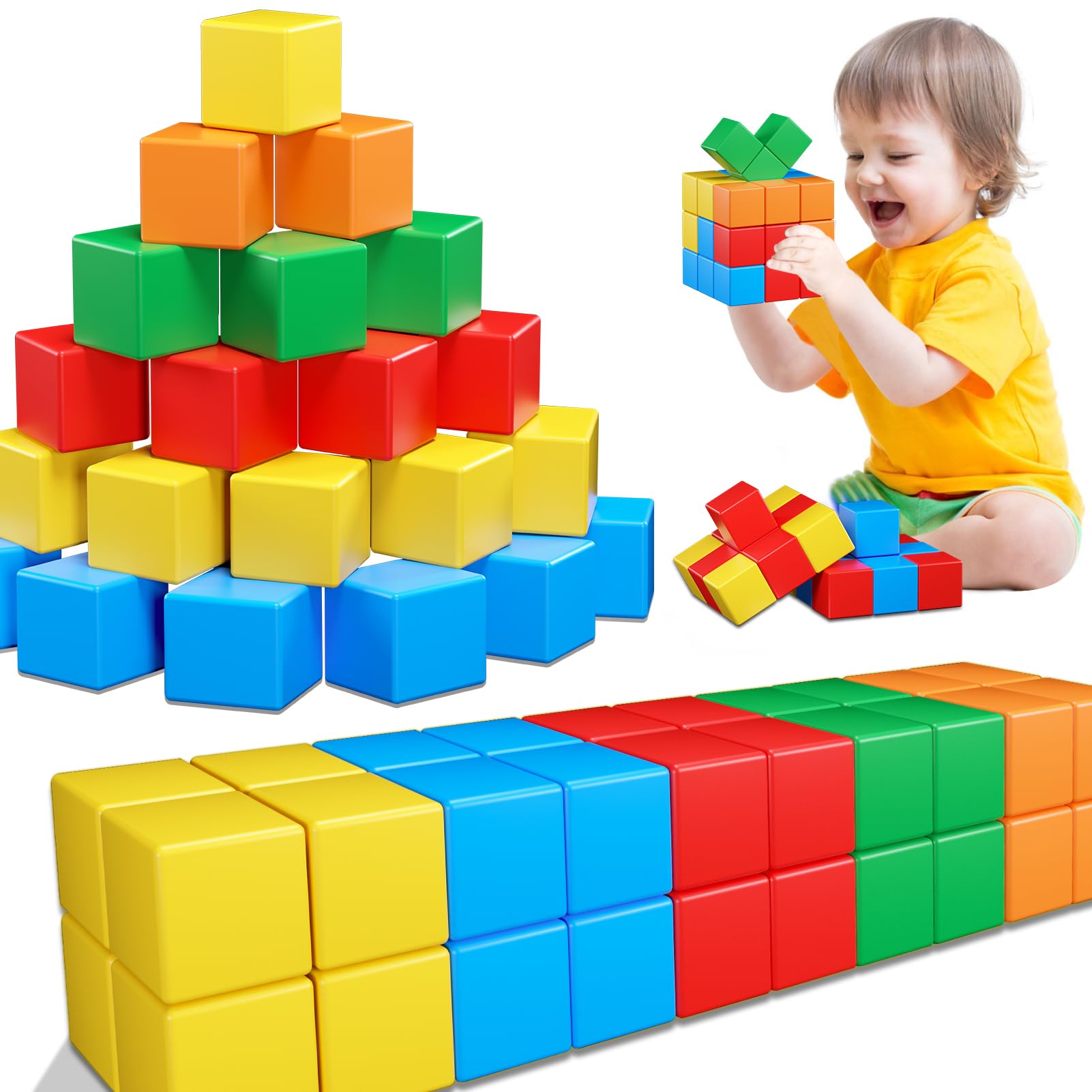 KAEILORU magnetic blocks for toddlers assemble fun shapes to boost early spatial thinking.