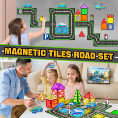 KAEILORU magnetic tiles traffic lights highlighting color cues for sequencing and role-play