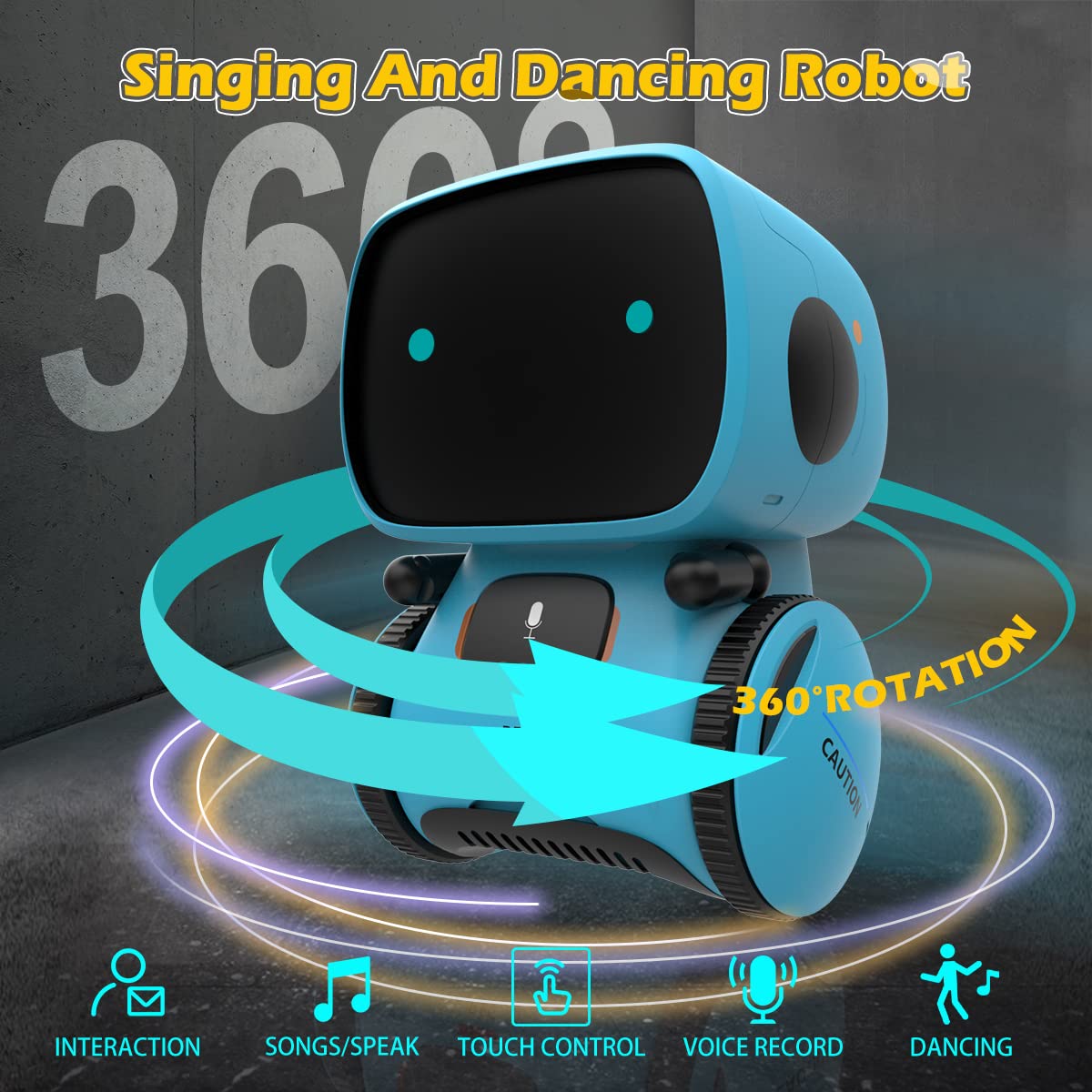 KaeKid robot toy with voice control, enabling kids to command actions.