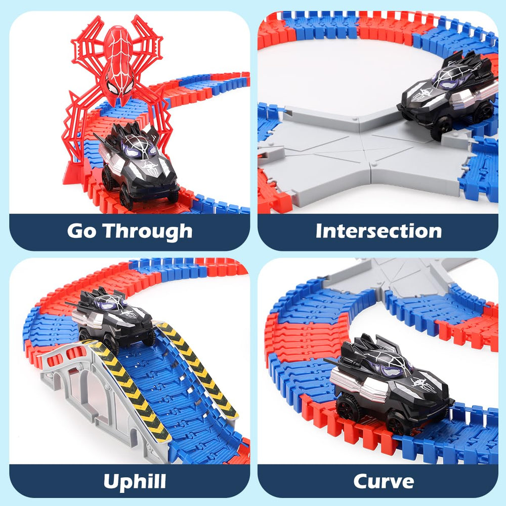 KaeKid Spider Track pieces flex and snap for creative layouts