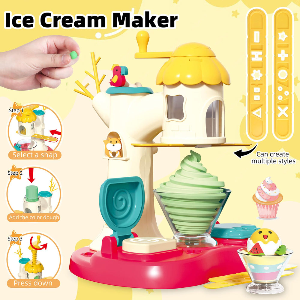 Kaelinda 77Pcs cake maker with candles for decorative pretend dessert play