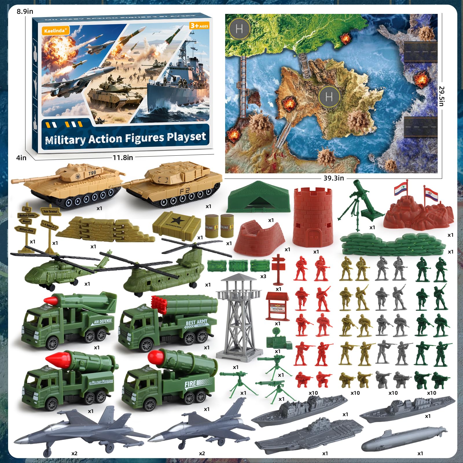Kaelinda battle mat accessories create immersive battlefield scenarios for kids.