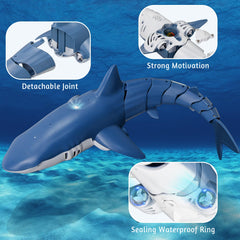 Kafuzi RC Shark Toy with water spray adds splashy play.