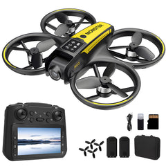 KAGEEN drone with display controller shows real-time footage for easy flights.