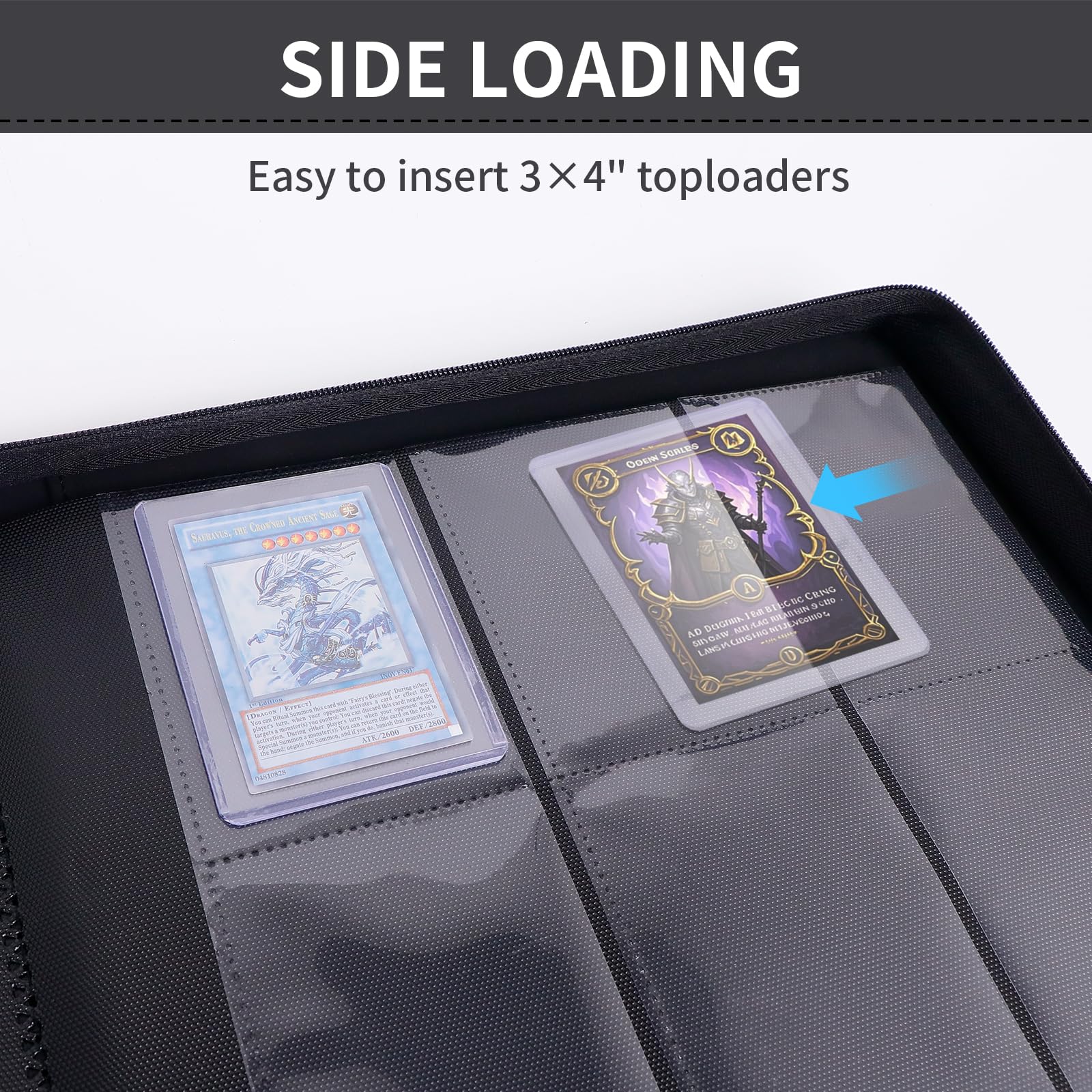 KAGSWAMO zipper closure prevents accidental spills and keeps cards secure