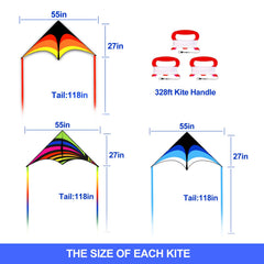 Kaiciuss Delta Kite set folding centre pole for compact storage