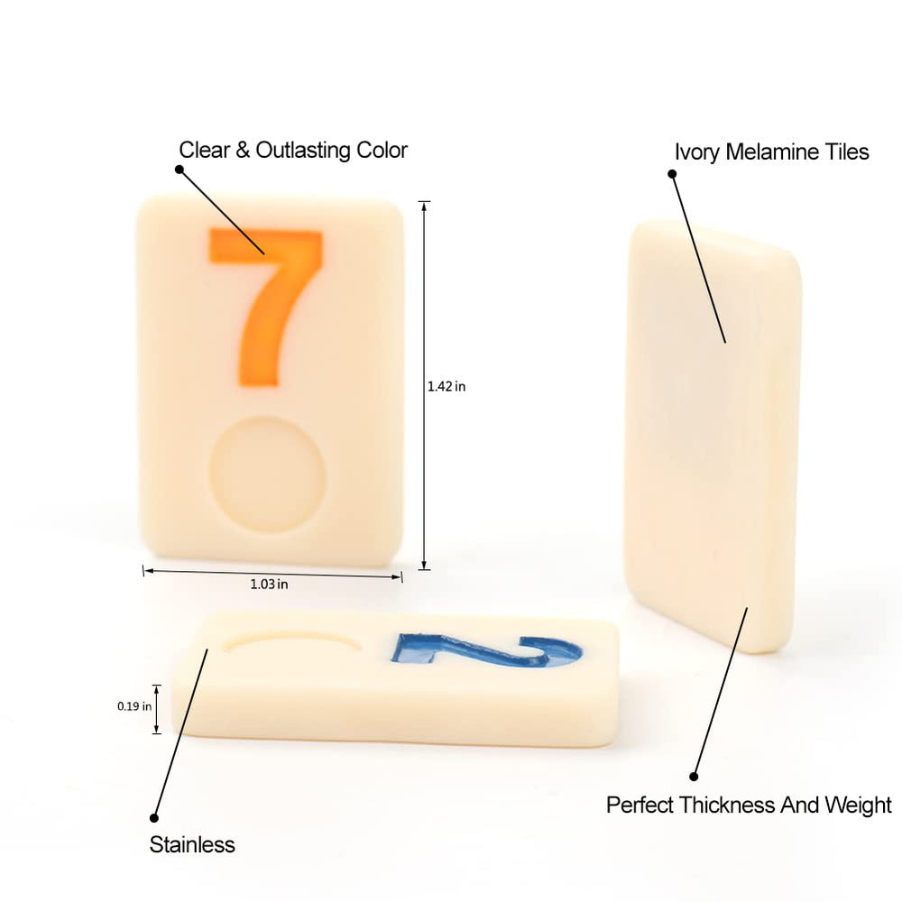 KAILE 106 Rummy Tiles Game with stone-like tiles for premium feel