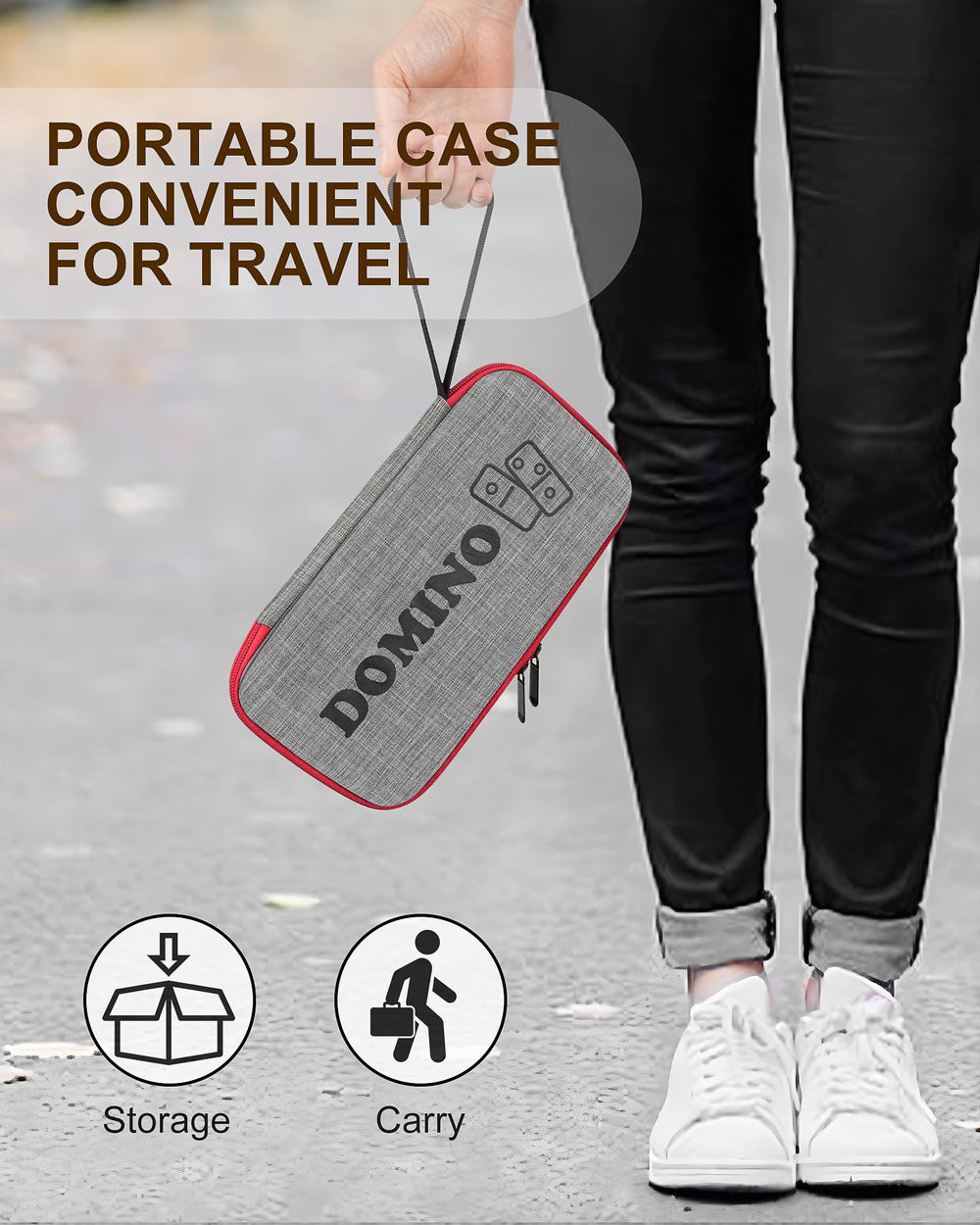 KAILE durable black domino tiles with large pips for visibility
