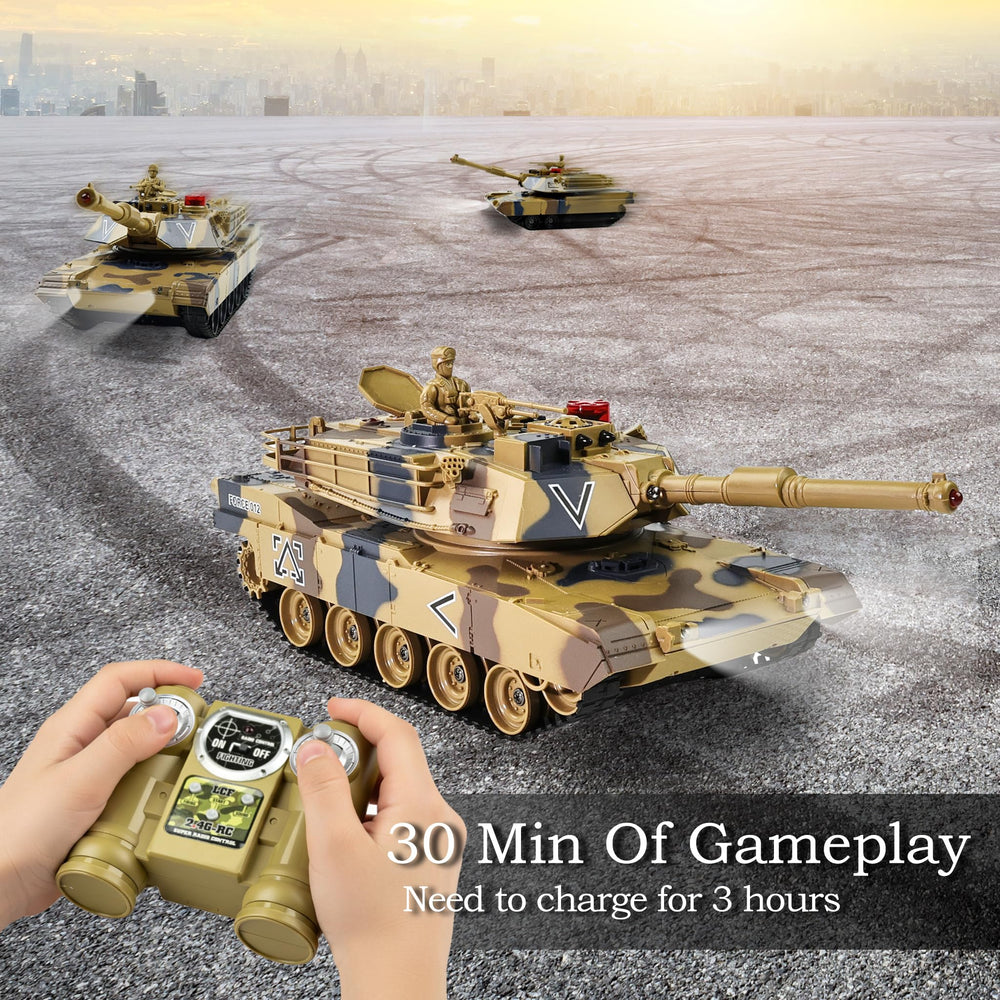KAIM 1/24 RC Tank auto-demo mode showcases features at start