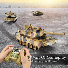 KAIM 1/24 RC Tank auto-demo mode showcases features at start