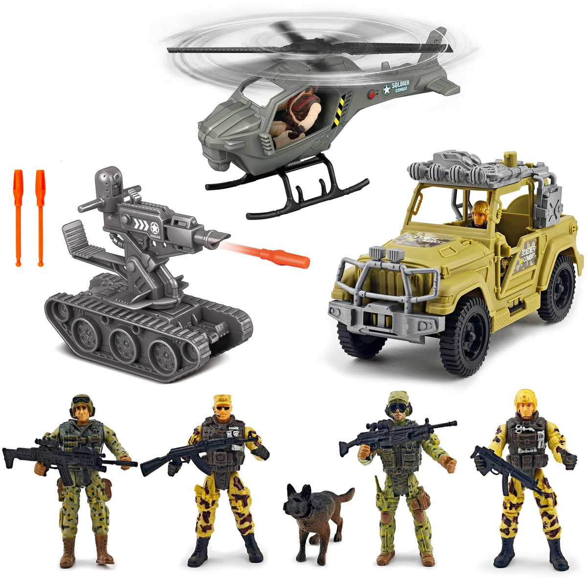 KAIM Army helicopter toy for kinetic play and hand-eye coordination
