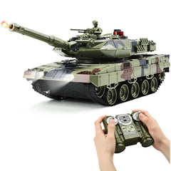 KAIM Ger Leopard II tank front view, kid-friendly design for exciting pretend battles.