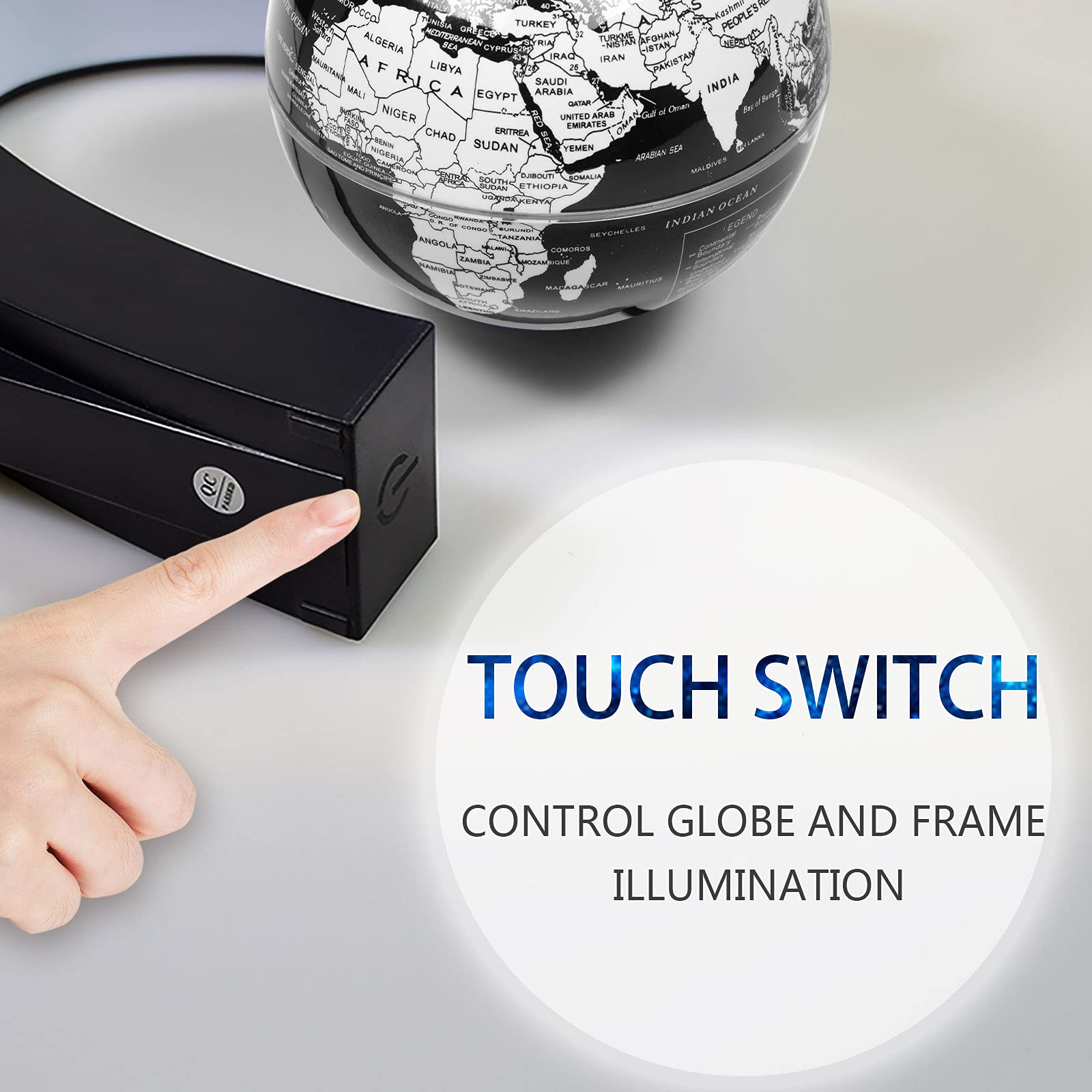 KAIMC wireless-lighting globe uses hover balance for a calm, attention-grabbing display.