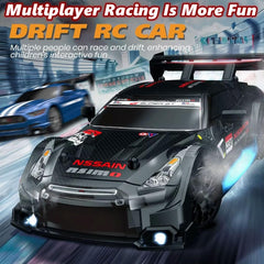 KAIMIO 1:24 scale RC drift car rear view highlights durable body construction.