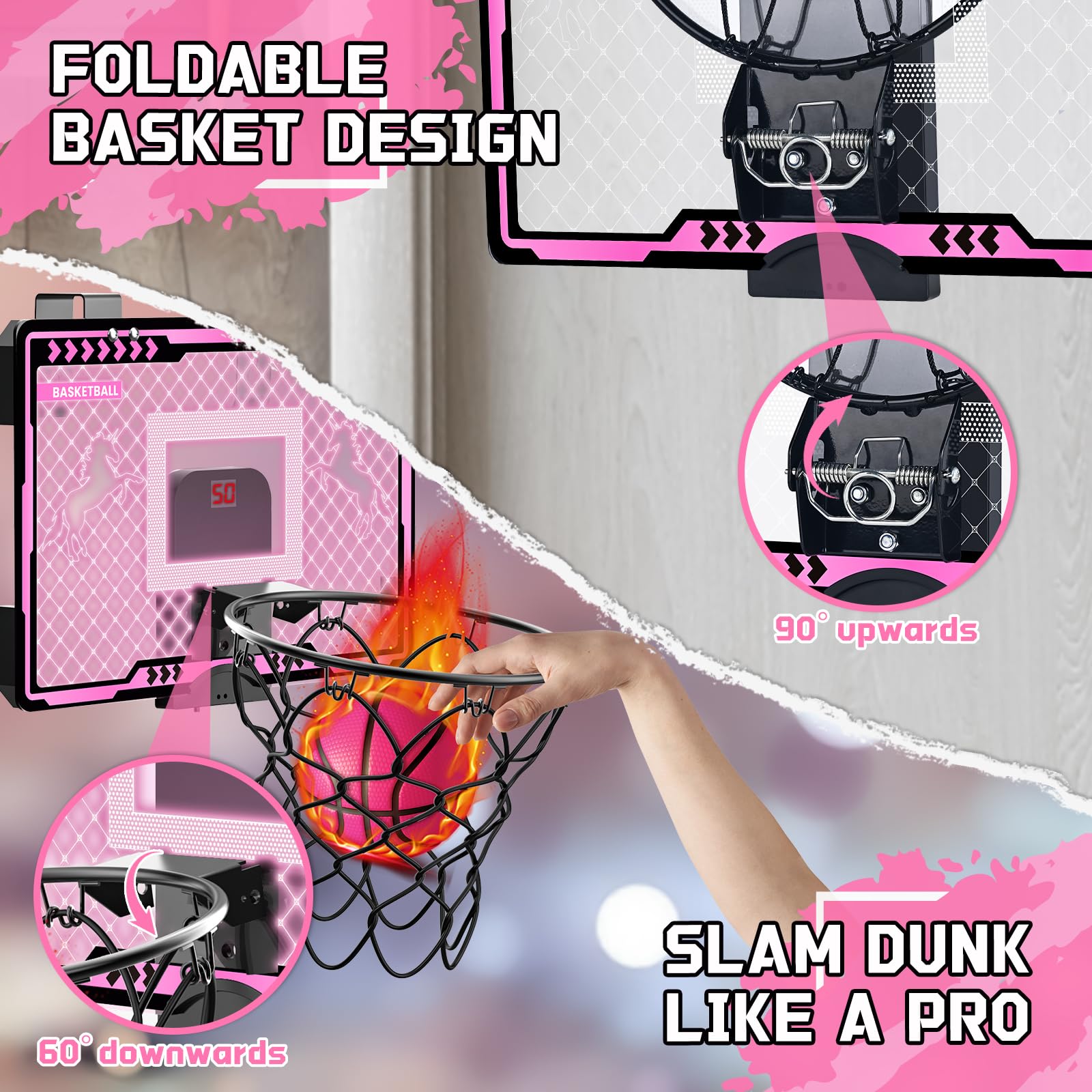 KAISASA easy-install hoop with foam pads for safe, tool-free setup