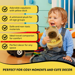 Kaizenjoy capybara plush reinforced stitching ensures durable play and long-lasting cuddles.