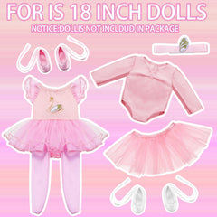 Kajaia 18-inch doll clothes set offers easy mix-and-match outfits.