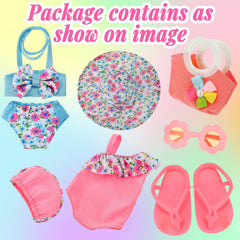 Kajaia pink handbag for 18-inch dolls, adds realistic styling options.