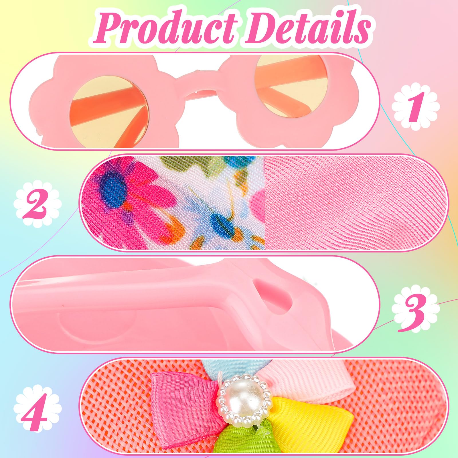 Kajaia pink flip flops for 18-inch dolls, easy to wear.