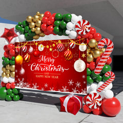 KaKanParty Christmas Balloon Arch Kit backdrop for festive photo moments