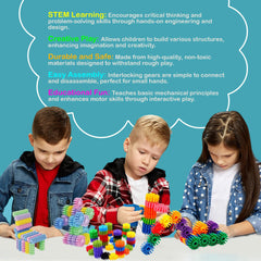 KAKATIMES interlocking construction set with varied shapes for imaginative building