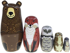 Kakeah nesting dolls rabbit detail, stacked design invites family play.